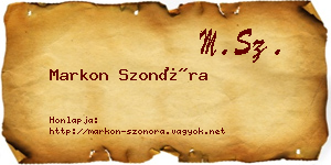Markon Szonóra névjegykártya